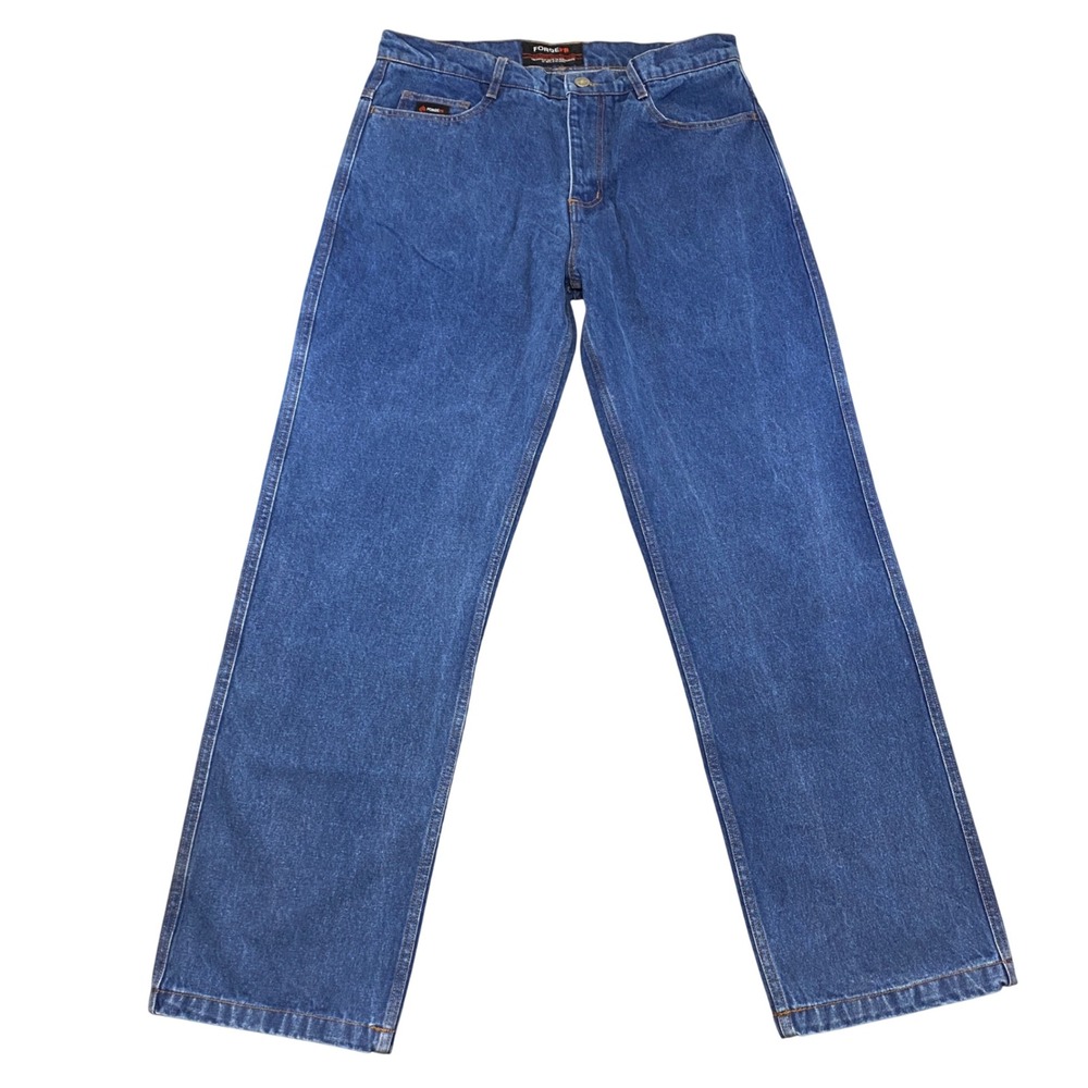 Forge FR‎ Mens Flame Resistant Work Jeans Relaxed Fit Denim Blue MFRJ-008 34x32